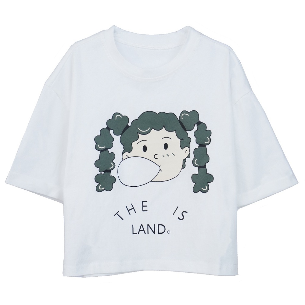 Little Girls Oversized Drop Shoulder T-Shirt White